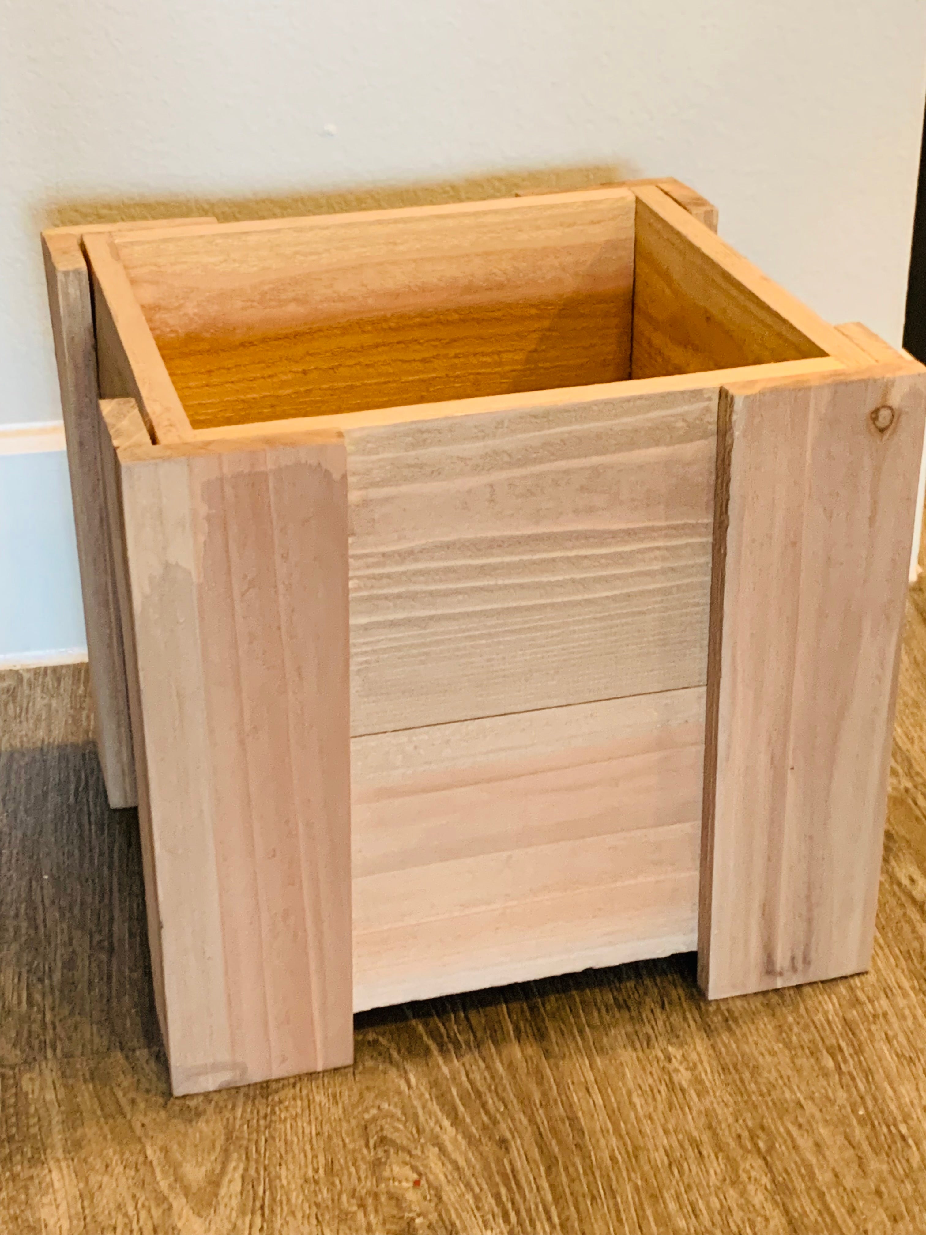 Handcrafted Natural Wood Planter Box