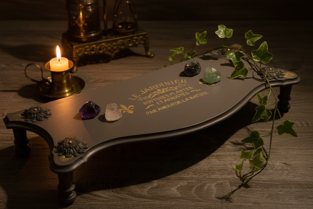 Whimsical Handcrafted Display Riser — Wide Shelf Stand