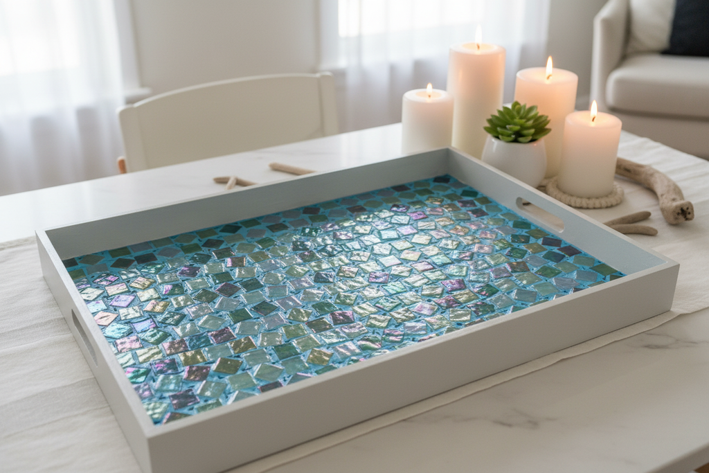 Mosaic Glass Tile Tray