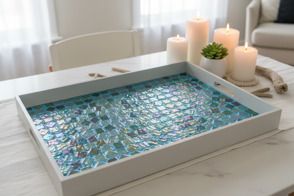 Mosaic Glass Tile Tray